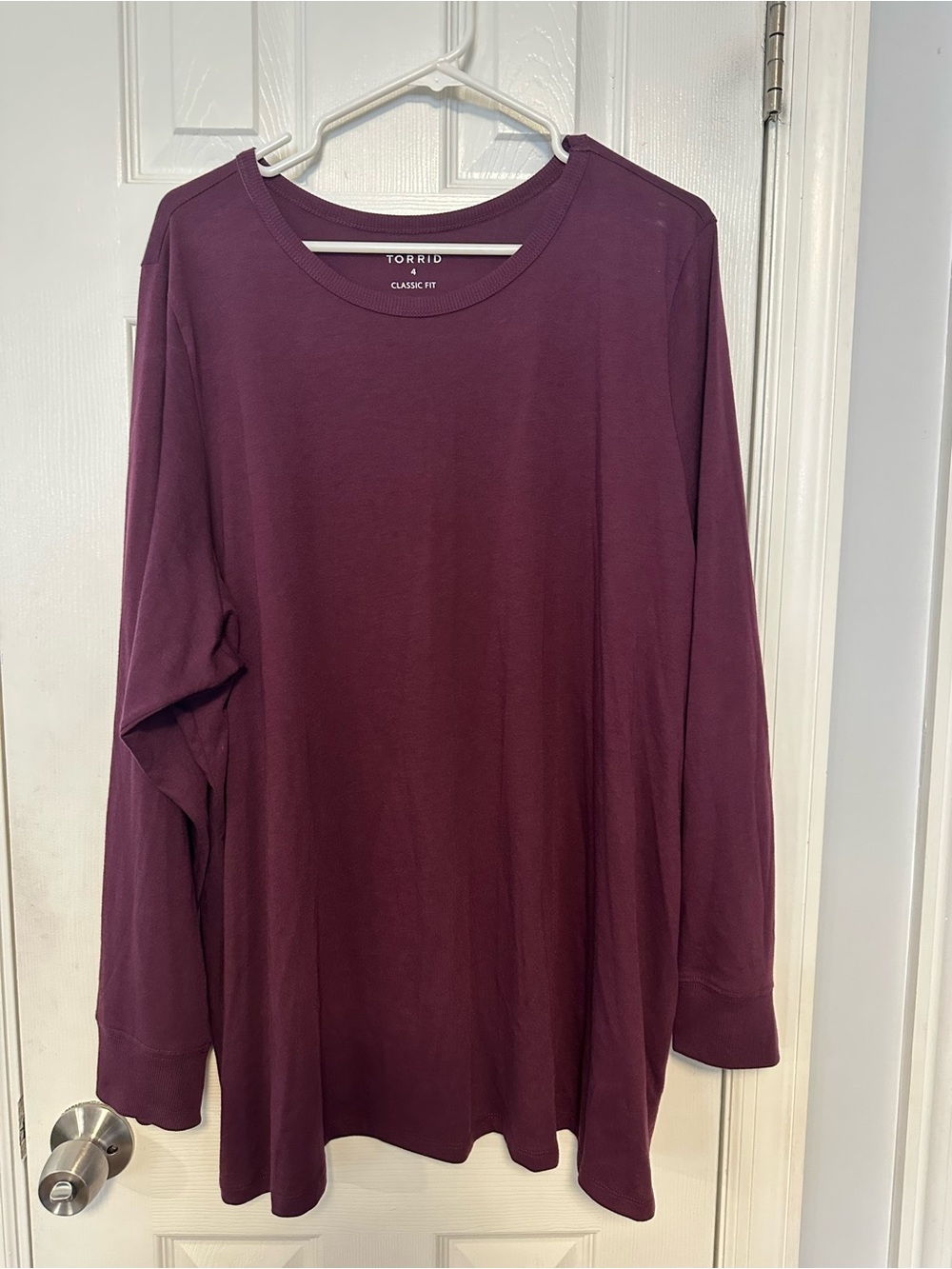 Torrid Purple Ling Sleeve T-Shirt 4X